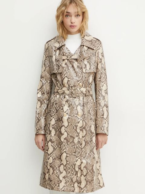 Guess trencz BRIANA damski kolor beżowy przejściowy W4BL06 WGHP0