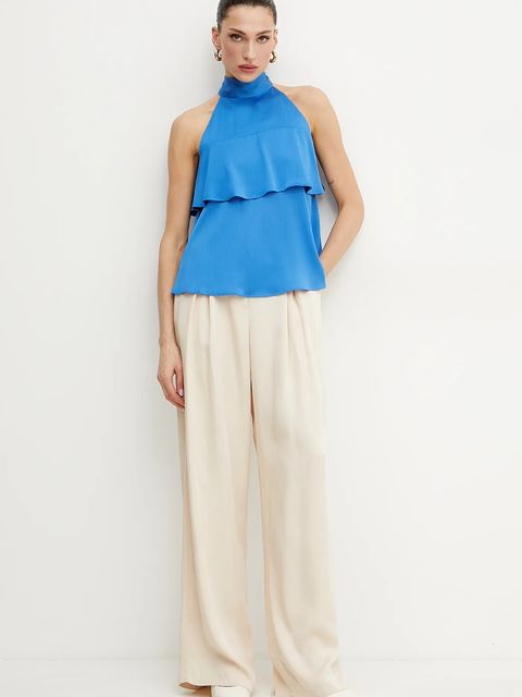 Marella bluzka Emme by Marella damska kolor niebieski gładka 2515161102200 - zdjęcie produktu nr 2