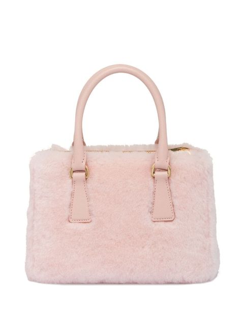 Prada Galleria shearling mini bag - Pink