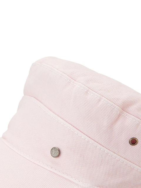 Maison Michel Romy eyelet-detail cotton cap - Pink - zdjęcie produktu nr 2