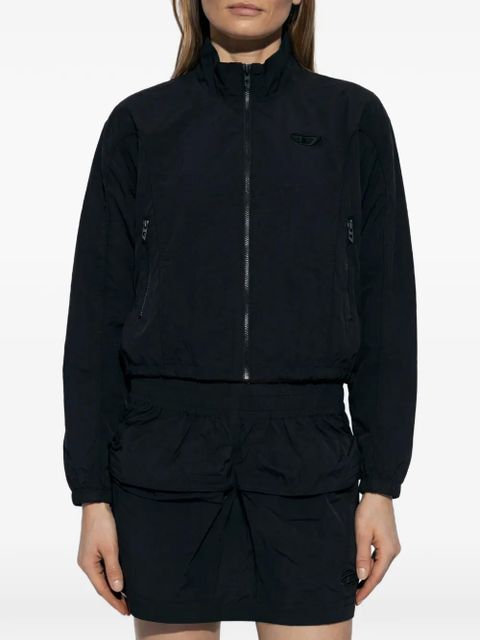 Diesel logo-detail zipped jacket - Black