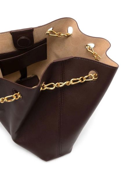 Nanushka chain-link top-handle tote - Brown