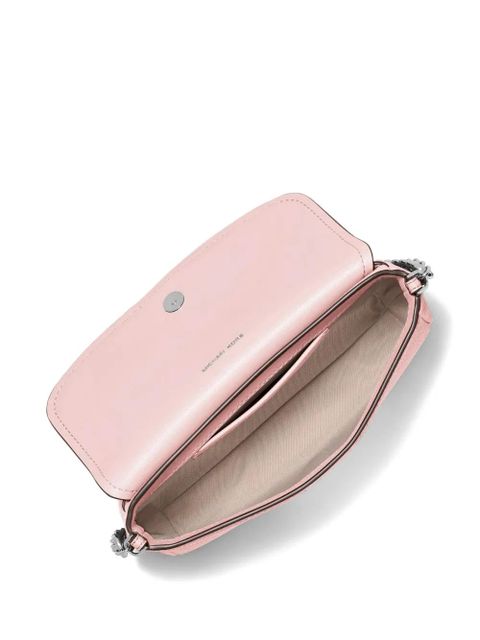 Michael Kors pebbled-leather chain-link shoulder bag - Pink