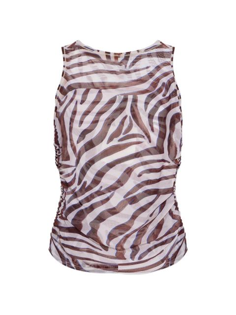 Bond-eye mesh zebra-print top - Neutrals - zdjęcie produktu nr 1