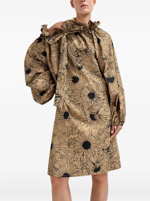 Essentiel Antwerp floral-print mini dress - Brown - zdjęcie produktu nr 1