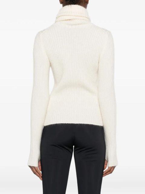 Moncler Grenoble roll-neck ribbed jumper - White