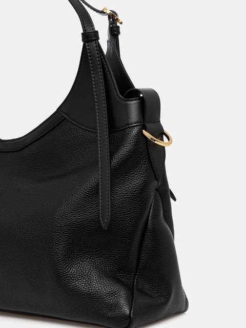 Pollini torebka skórzana kolor czarny PC4400PP0N QA1