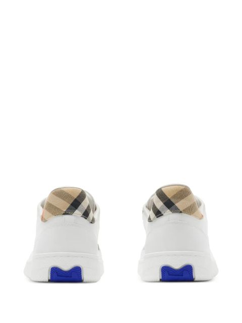Burberry checked sneakers - White