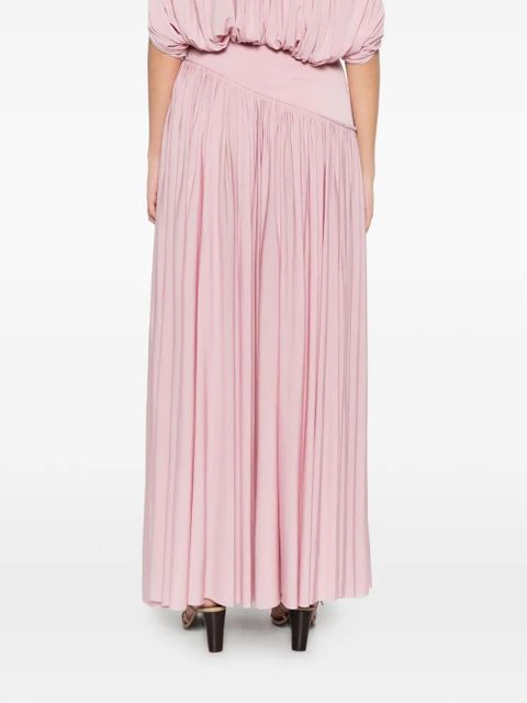 ZIMMERMANN Alchemy asymmetric-yoke gathered midi skirt - Pink