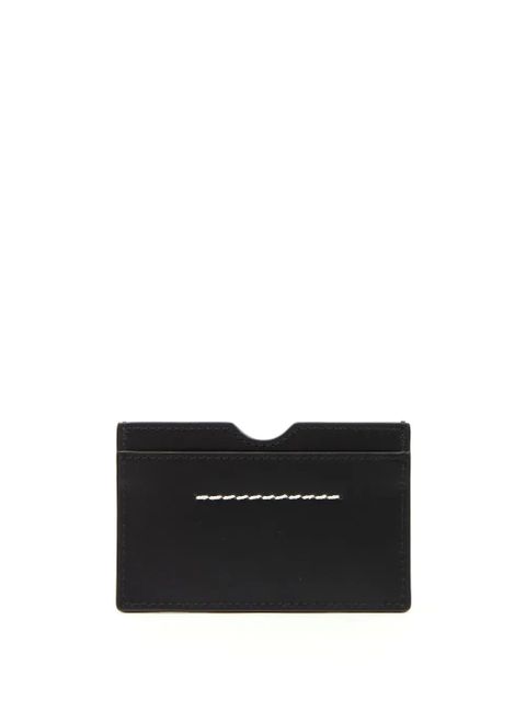 MM6 Maison Margiela Signature leather cardholder - Black - zdjęcie produktu nr 2