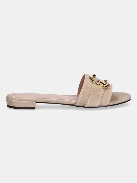 Coccinelle klapki na płaskim obcasie damskie zamszowe - zdjęcie produktu nr 1