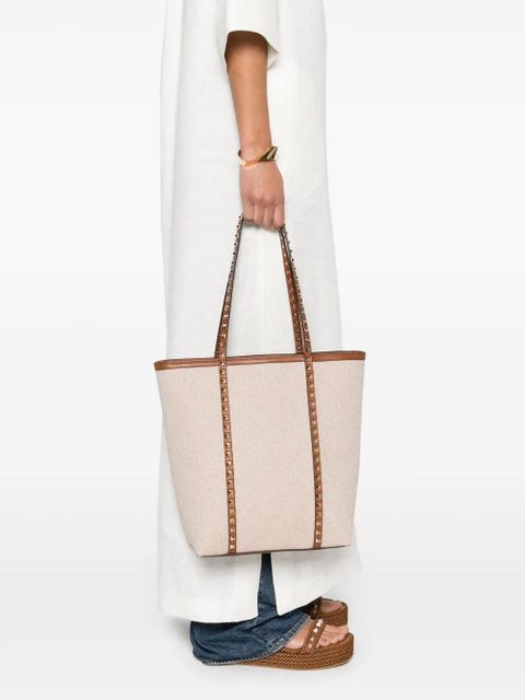 Valentino Garavani stud-embellished tote bag - Brown