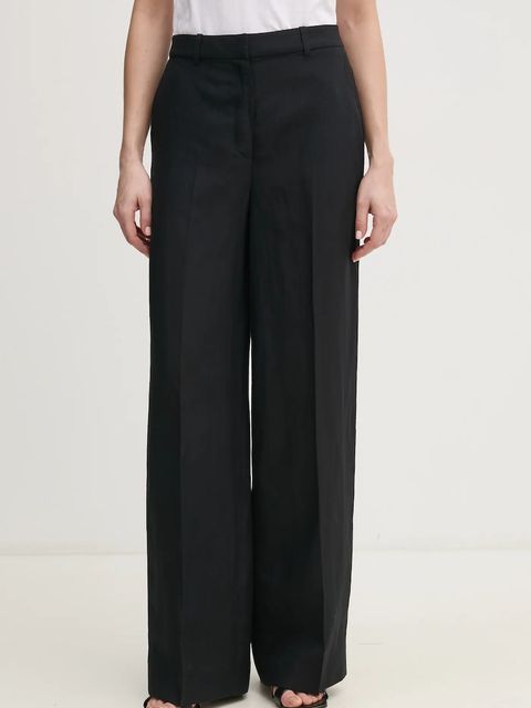 Calvin Klein spodnie z domieszką lnu - zdjęcie produktu nr 1