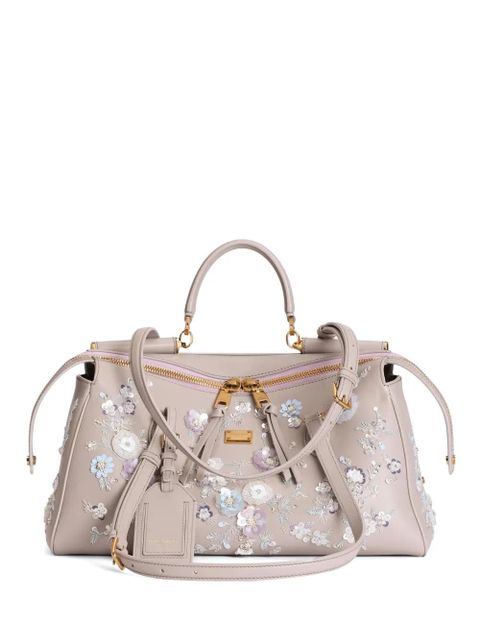 Dolce & Gabbana medium Vittoria handbag with embroidery - Grey - zdjęcie produktu nr 1