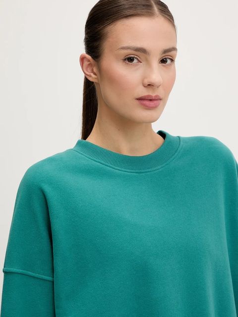 JOYINME bluza Spark damska kolor zielony gładka Spark