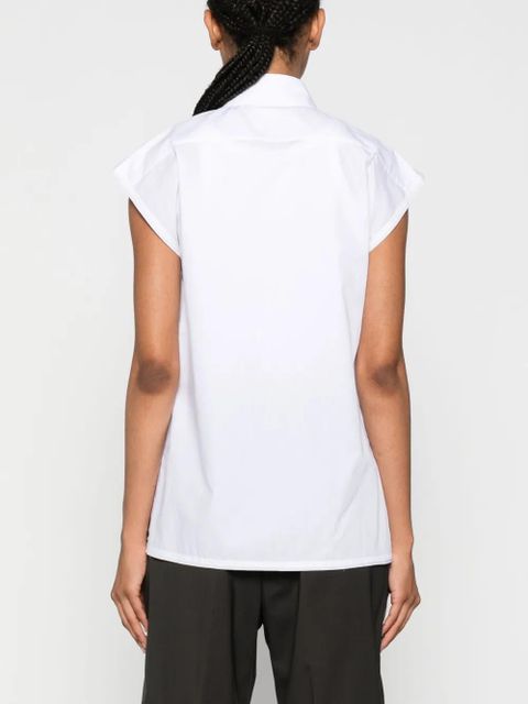 Victoria Beckham panel-detail sleeveless shirt - White