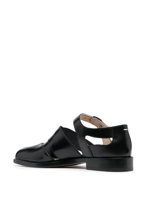 Maison Margiela Tabi cut-out leather sandals - Black