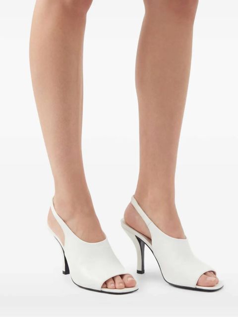TOTEME Contour naplack slingback sandals - White