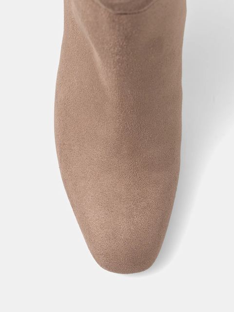 Steve Madden kozaki Speedway damskie kolor beżowy na słupku 11003284