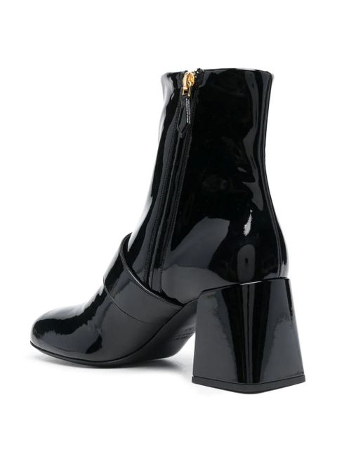 Miu Miu 70mm buckle-detail ankle boots - Black - zdjęcie produktu nr 2
