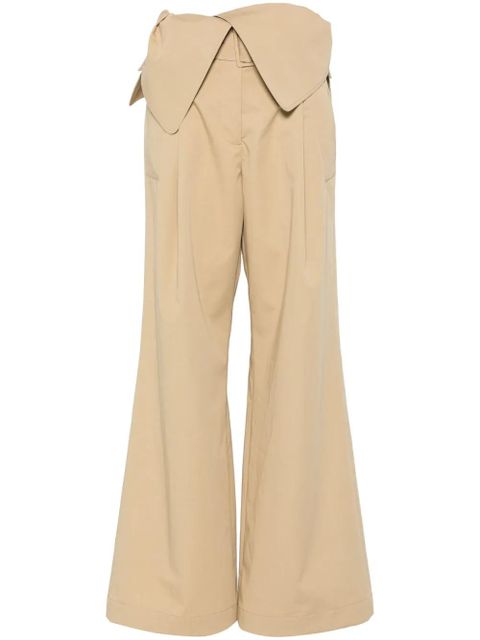 JW Anderson foldover trench trousers - Brown