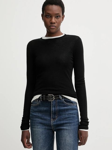 Miss Sixty longsleeve z dodatkiem wełny 2-pack kolor czarny 6S3SJ3360A - zdjęcie produktu nr 1