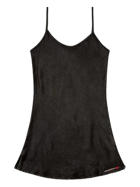 Diesel logo-print slip dress - Black - zdjęcie produktu nr 1