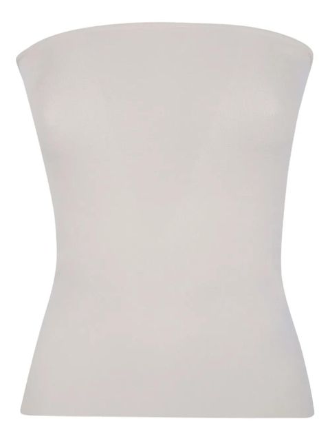 ENTIRE STUDIOS ribbed-knit strapless top - White - zdjęcie produktu nr 1