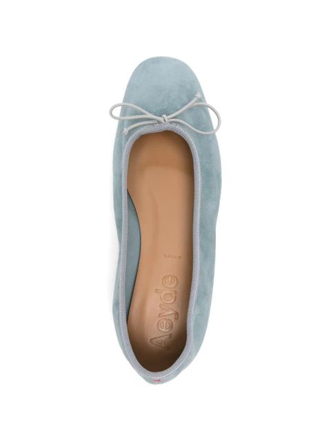 Aeyde Tiby bow ballet flats - Blue