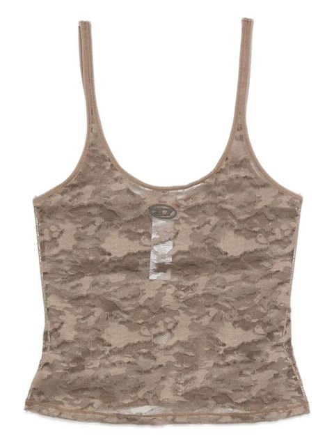 Diesel lace-panelled top - Brown