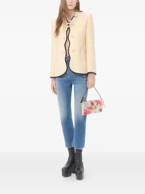 Valentino Garavani DeVain small embroidered shoulder bag - Neutrals - zdjęcie produktu nr 2