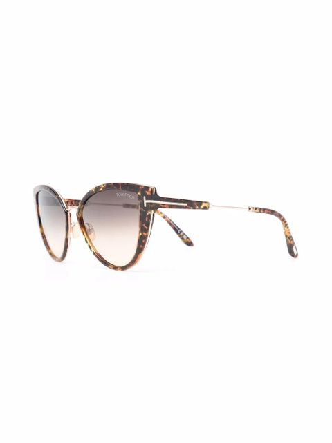 TOM FORD Eyewear leopard cat-eye frame sunglasses - Brown - zdjęcie produktu nr 2