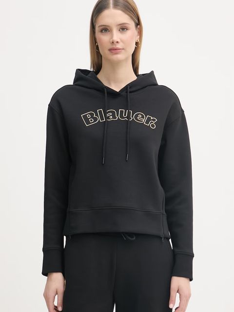 Blauer bluza z kapturem damska bawełniana FAYETTE - zdjęcie produktu nr 2