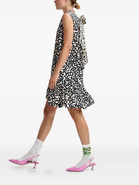 Essentiel Antwerp open-back ruffled mini dress - Black