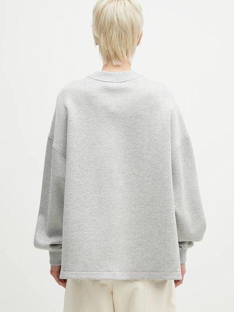 Fiorucci bluza Neoprene Embroidered Neck Relaxed Fit kolor szary melanżowa U02SPSCR188NE01GY01