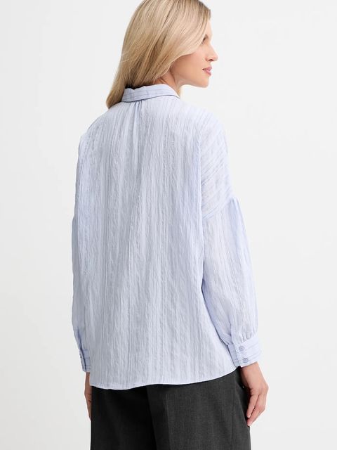 Sessun koszula damska kolor niebieski relaxed z kołnierzykiem klasycznym 25110001