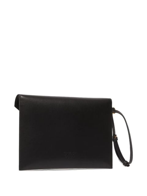 PINKO Love Birds flap clutch bag - Black