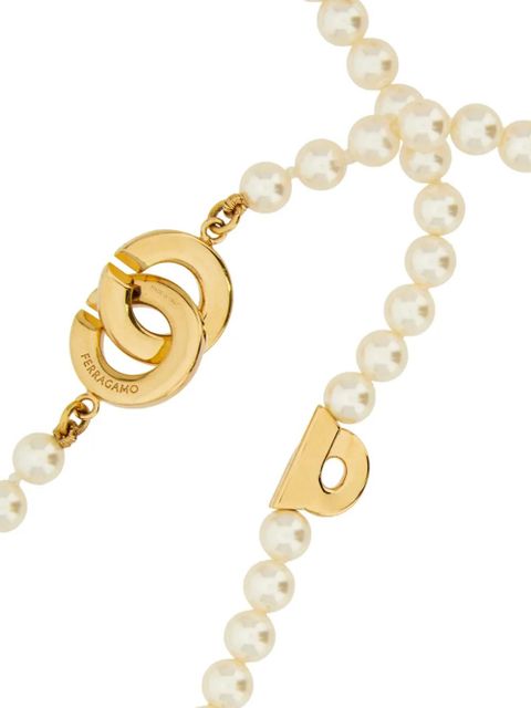 Ferragamo gancini pearl necklace - Gold