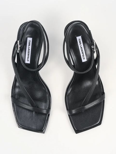 Karl Lagerfeld sandały skórzane KARMEL kolor czarny KL33606