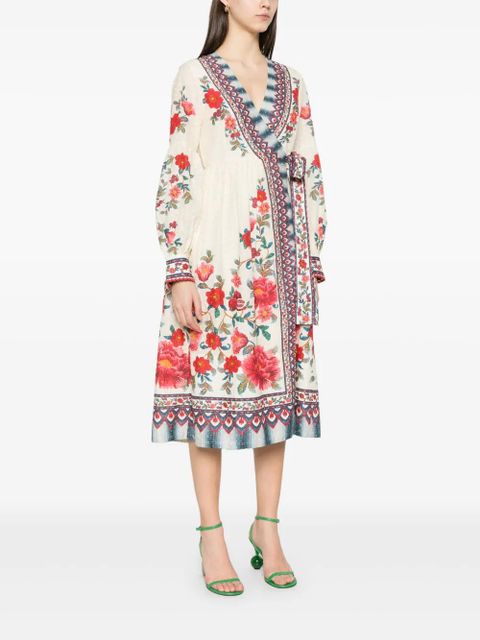 FARM Rio Mosaic Garden midi dress - Neutrals