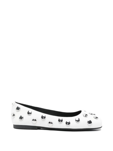 Michael Kors Matilda studded leather ballet flats - White - zdjęcie produktu nr 1
