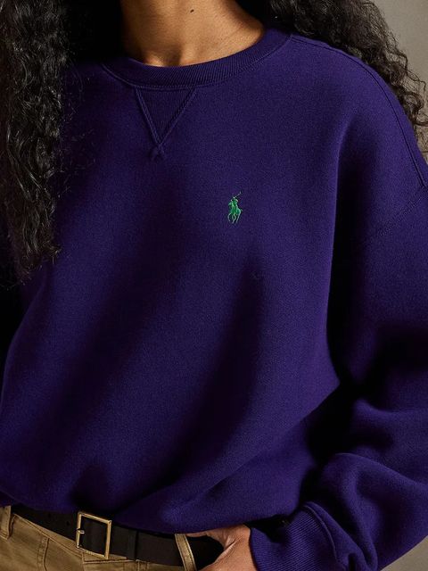 Polo Ralph Lauren bluza damska kolor fioletowy gładka 211978306