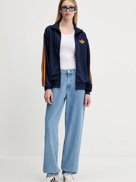 adidas Originals bluza Firebird damska kolor granatowy z aplikacją JW1247 - zdjęcie produktu nr 2