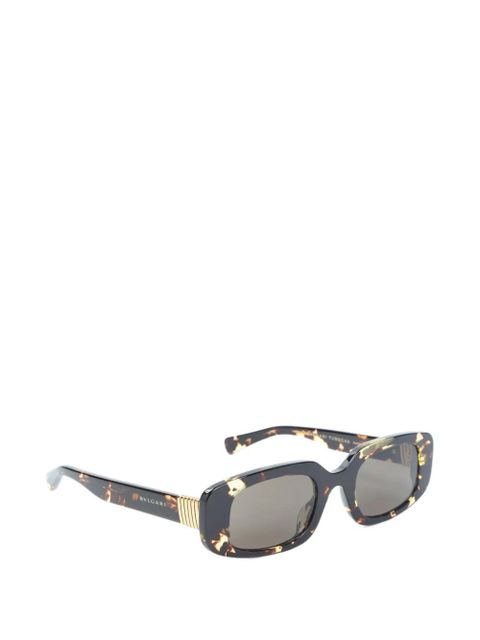 Bvlgari Tubogas rectangle-frame sunglasses - Brown - zdjęcie produktu nr 2