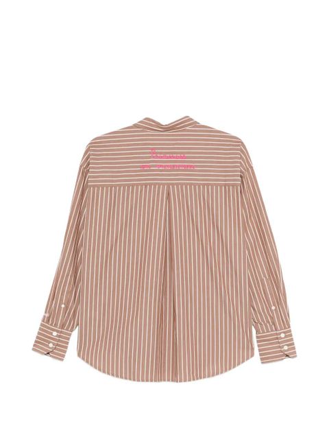 MC2 Saint Barth Cristal striped V-neck top - Brown - zdjęcie produktu nr 2
