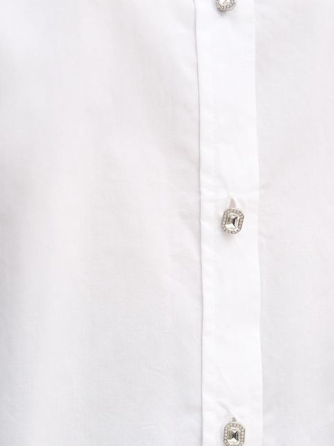 Dkny koszula bawełniana damska kolor biały regular z kołnierzykiem klasycznym DJ6W2171