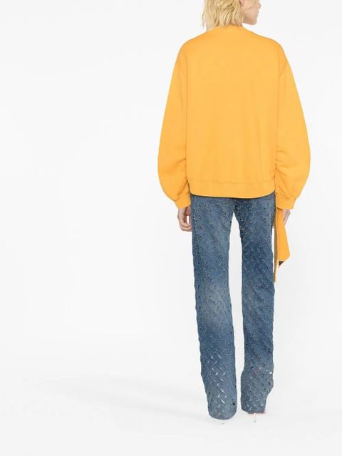 The Attico asymmetric-hem sweatshirt - Orange - zdjęcie produktu nr 2