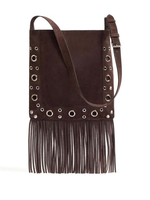 Valentino Garavani Nellcôte suede shoulder bag - Brown