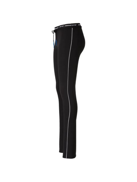 Off-White drawstring fastening leggings - Black