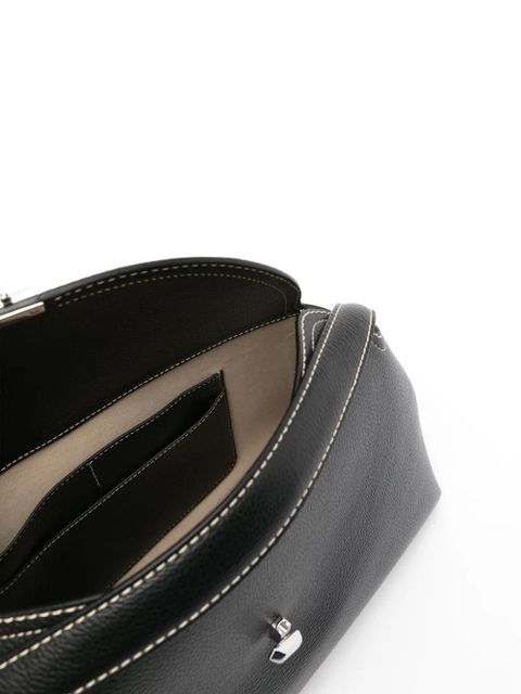 TOTEME T-Lock leather shoulder bag - Black